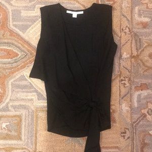 Diane Von Furstenberg Black silk top size small